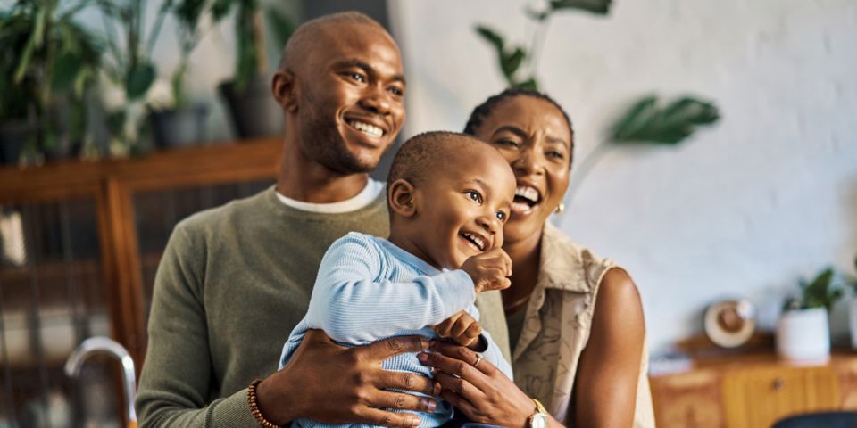 Happy parents with son