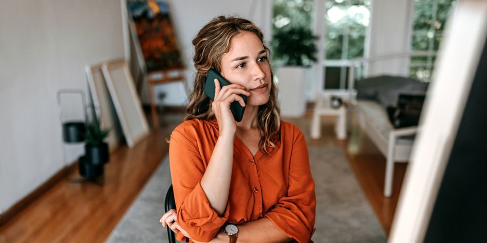 woman using cell phone