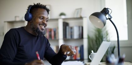 guy working at laptop