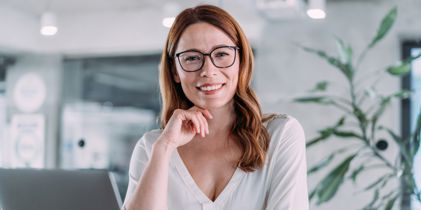 woman smiling